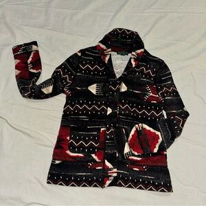 Vintage Polo Ralph Lauren Patterned Warm & Cozy Button Up Shacket